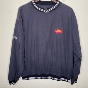 Vintage Ping XL Survivor Dark Gray Black and White Crewneck Golf Windbreaker
